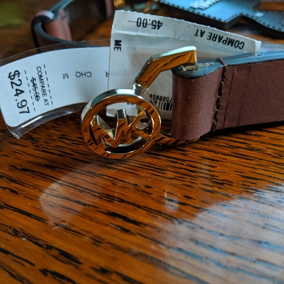 Michael Kors Belts Leather Chocolate Gold Medium - Picture 4 of 7